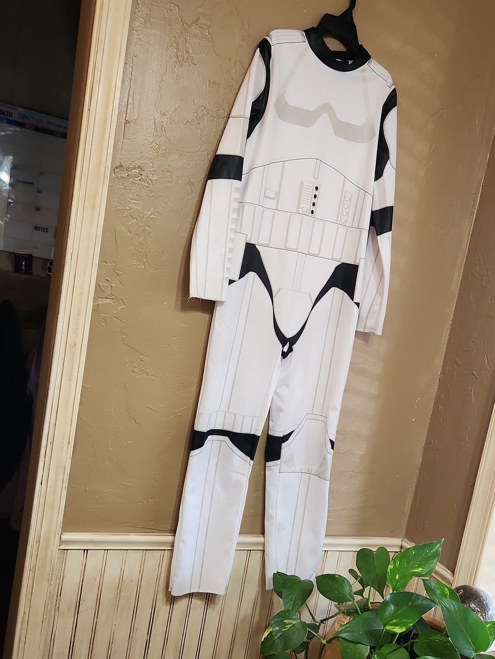 Star Wars Halloween White and Black Stormtrooper Kids One-Piece Size Med 8-10